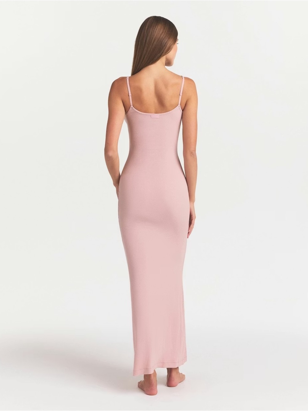 SKIMS Petite Soft Lounge Long Maxi Slip Dress XS in Morganite Pink BNWT - Picture 3 of 8